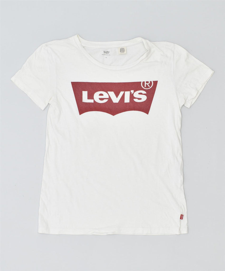 LEVI'S Mens Graphic T-Shirt Top XS White Cotton | Vintage | Thrift | Second-Hand | Used Clothing | Messina Hembry 