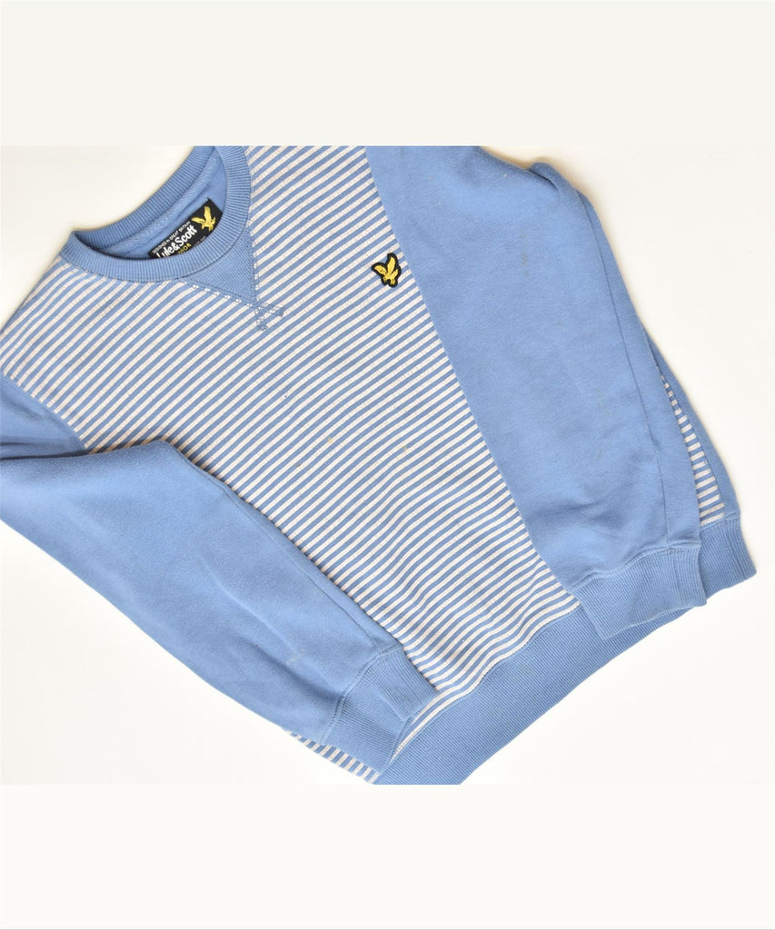 LYLE & SCOTT Boys Crew Neck Jumper Sweater 8-9 Years Blue Cotton Classic | Vintage | Thrift | Second-Hand | Used Clothing | Messina Hembry 