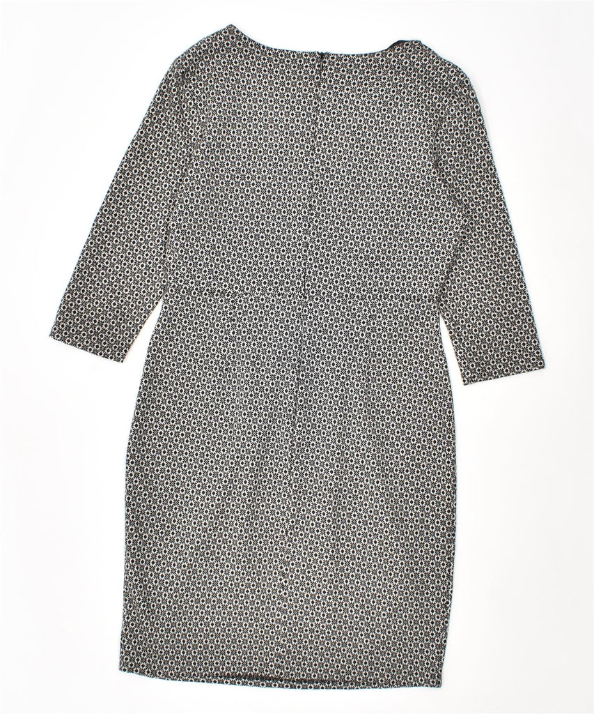 MASSIMO REBECCHI Womens Pencil Dress IT 46 Large Black Polka Dot Viscose | Vintage | Thrift | Second-Hand | Used Clothing | Messina Hembry 