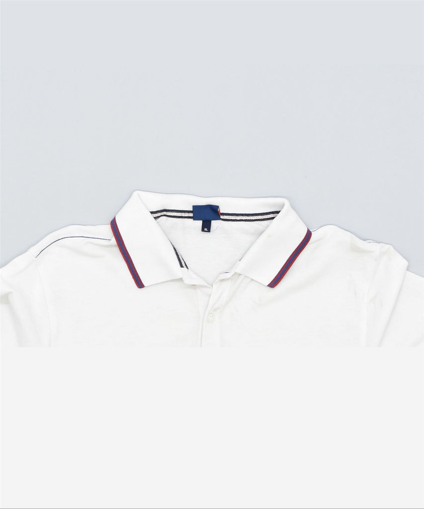 TRUSSARDI Boys Polo Shirt 15-16 Years XL White | Vintage | Thrift | Second-Hand | Used Clothing | Messina Hembry 