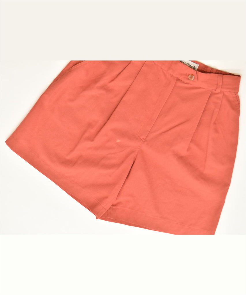 VIVIEN CARON Womens Chino Shorts UK 12 Medium W29 Red Polyester Designer | Vintage | Thrift | Second-Hand | Used Clothing | Messina Hembry 