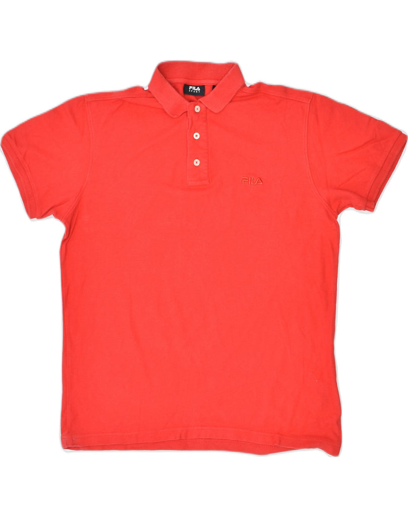 FILA Mens Polo Shirt Medium Red Cotton | Vintage | Thrift | Second-Hand | Used Clothing | Messina Hembry 
