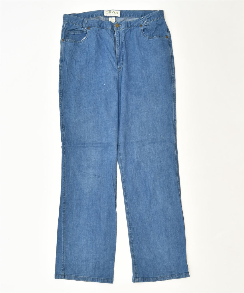 ORVIS Womens Straight Jeans US 12 XL W32 L31 Blue Cotton Classic | Vintage | Thrift | Second-Hand | Used Clothing | Messina Hembry 