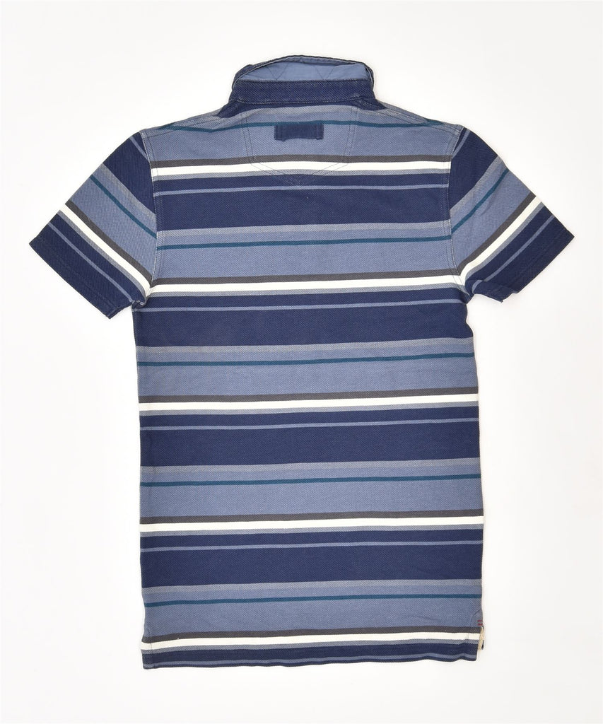 FAT FACE Mens Polo Shirt XS Blue Striped Cotton | Vintage | Thrift | Second-Hand | Used Clothing | Messina Hembry 