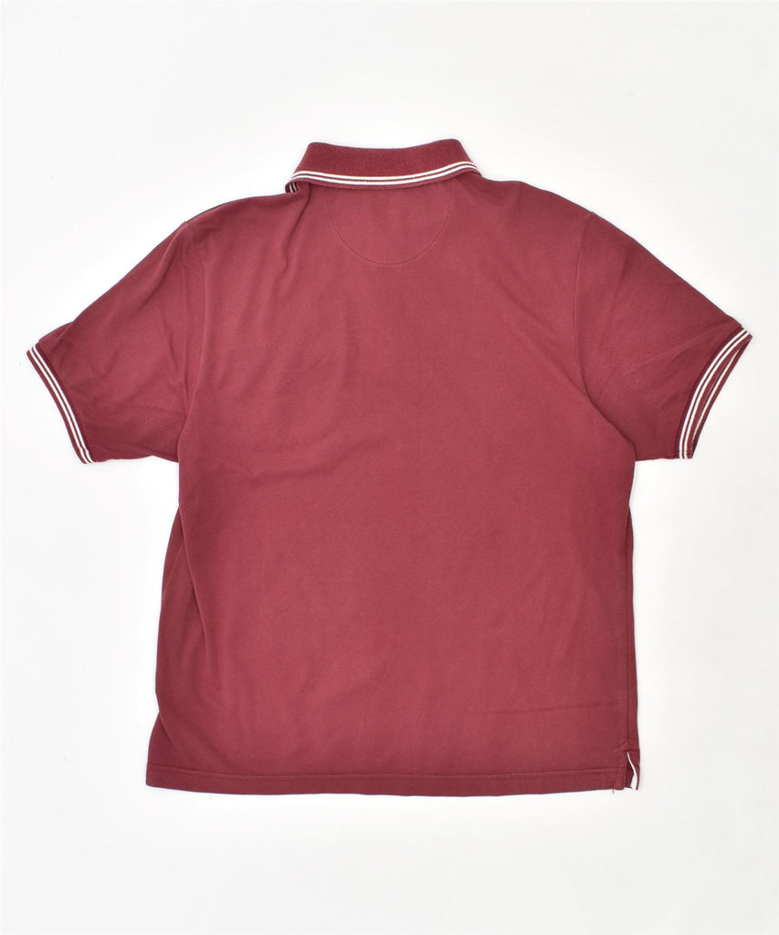 CHAMPION Mens Polo Shirt Medium Burgundy Cotton | Vintage | Thrift | Second-Hand | Used Clothing | Messina Hembry 