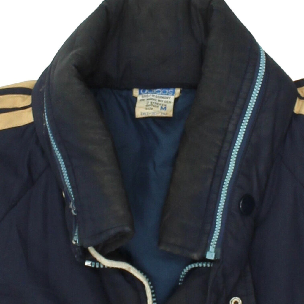 Adidas Originals Mens Navy Blue Padded Jacket | Vintage 80s Retro Sportswear VTG | Vintage Messina Hembry | Thrift | Second-Hand Messina Hembry | Used Clothing | Messina Hembry 