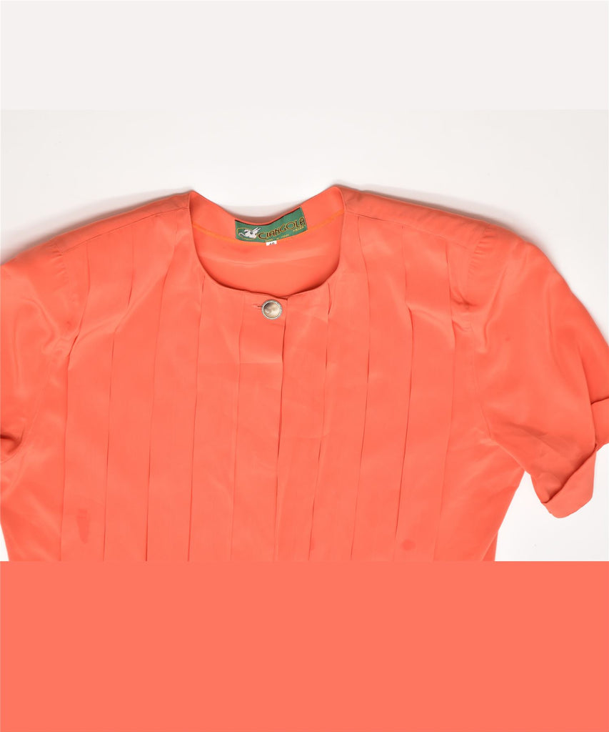 CIANGOLA Womens Shirt Blouse IT 46 Large Orange Polyester Vintage | Vintage | Thrift | Second-Hand | Used Clothing | Messina Hembry 