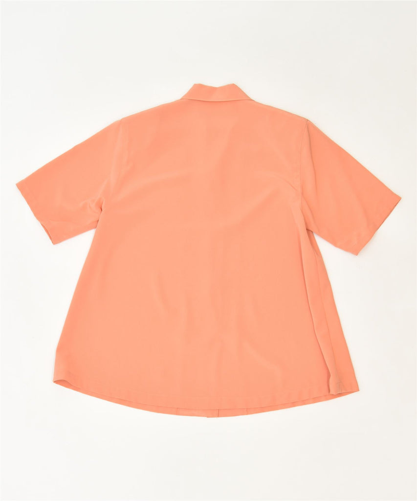 VINTAGE Womens Short Sleeve Shirt Blouse UK 14 Large Orange | Vintage | Thrift | Second-Hand | Used Clothing | Messina Hembry 