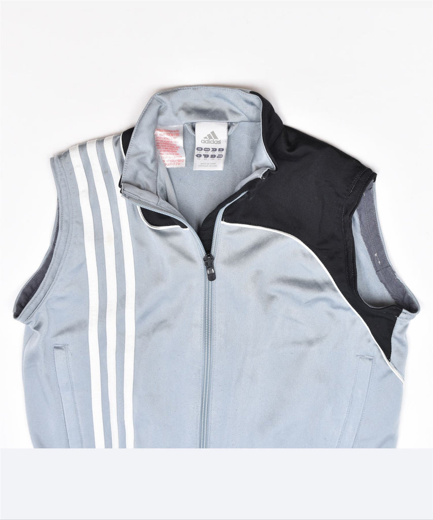 ADIDAS Boys Sleeveless Tracksuit Top Jacket 7-8 Years Grey Polyester | Vintage | Thrift | Second-Hand | Used Clothing | Messina Hembry 