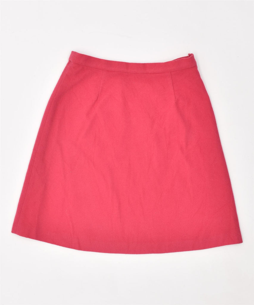 MARELLA Womens High Waist A-Line Skirt UK 14 Large W30 Pink Acetate | Vintage | Thrift | Second-Hand | Used Clothing | Messina Hembry 