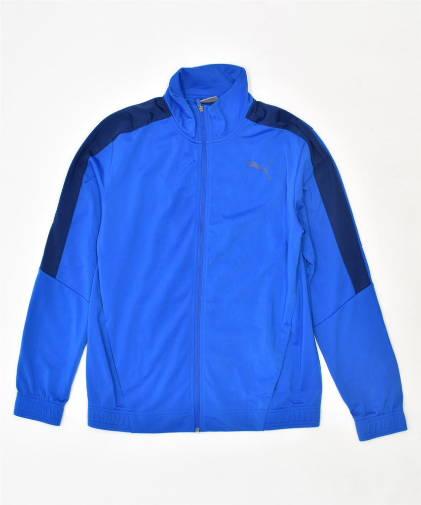 PUMA Mens Tracksuit Top Jacket Medium Blue Polyester | Vintage | Thrift | Second-Hand | Used Clothing | Messina Hembry 