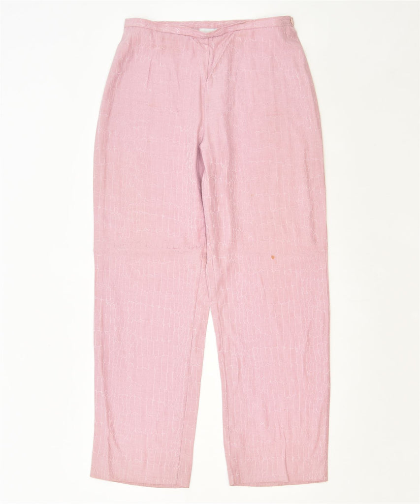 GIANFREDIANI Womens Straight Suit Trousers W30 L30 Pink Acetate Classic | Vintage | Thrift | Second-Hand | Used Clothing | Messina Hembry 