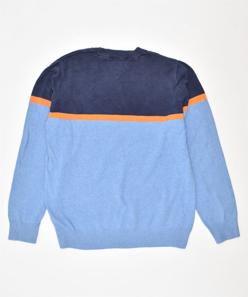 TOMMY HILFIGER Boys Crew Neck Jumper Sweater 15-16 Years XL Blue Cotton | Vintage | Thrift | Second-Hand | Used Clothing | Messina Hembry 