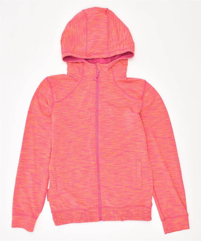 MOUNTAIN WAREHOUSE Girls Hooded Tracksuit Top Jacket 11-12 Years Pink | Vintage | Thrift | Second-Hand | Used Clothing | Messina Hembry 