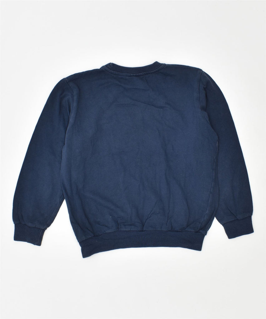 CHAMPION Boys Graphic Sweatshirt Jumper 9-10 Years Medium Navy Blue Cotton | Vintage | Thrift | Second-Hand | Used Clothing | Messina Hembry 