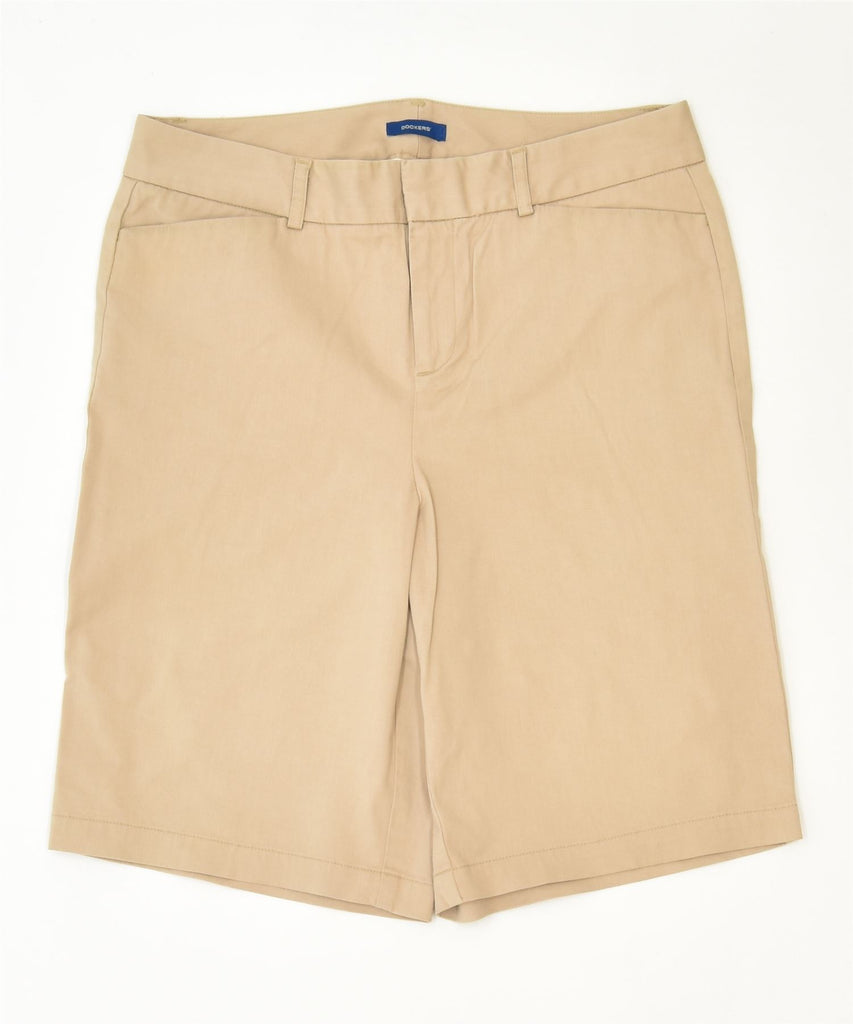 DOCKERS Womens Chino Shorts US 8 Medium W32 Beige Cotton Classic | Vintage | Thrift | Second-Hand | Used Clothing | Messina Hembry 