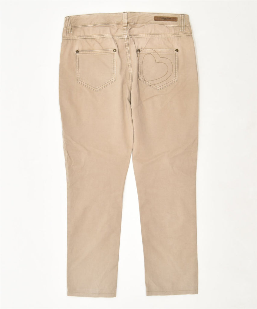 MOSCHINO Womens Straight Casual Trousers W29 L25 Beige | Vintage | Thrift | Second-Hand | Used Clothing | Messina Hembry 