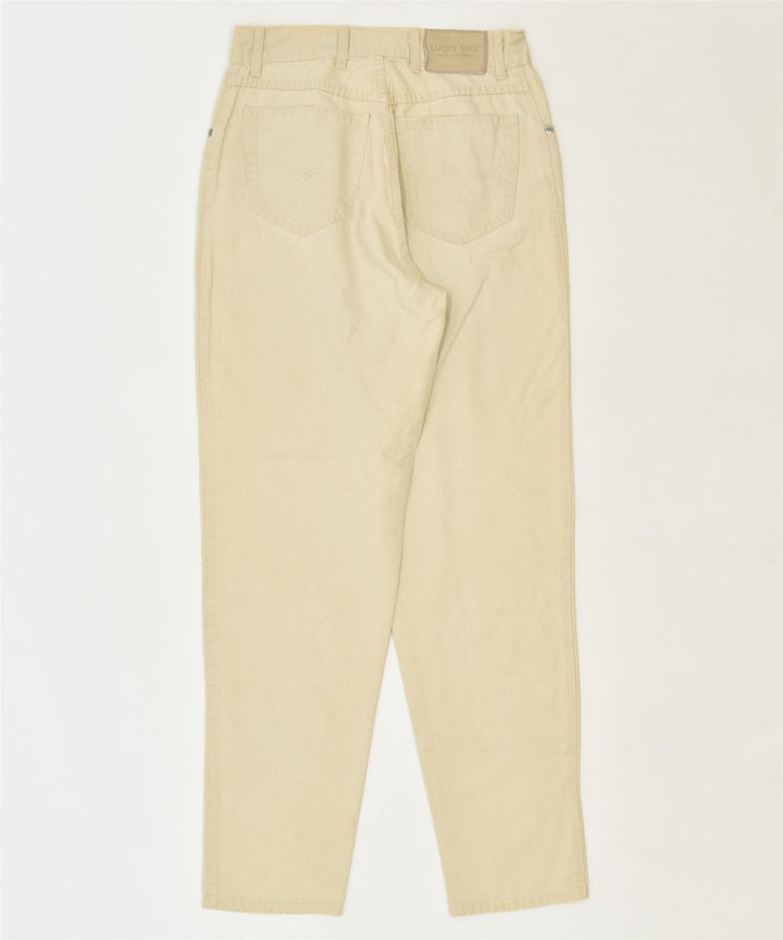 LUCKY STAR Womens Tapered Casual Trousers W29 L30 Beige Cotton Classic | Vintage | Thrift | Second-Hand | Used Clothing | Messina Hembry 