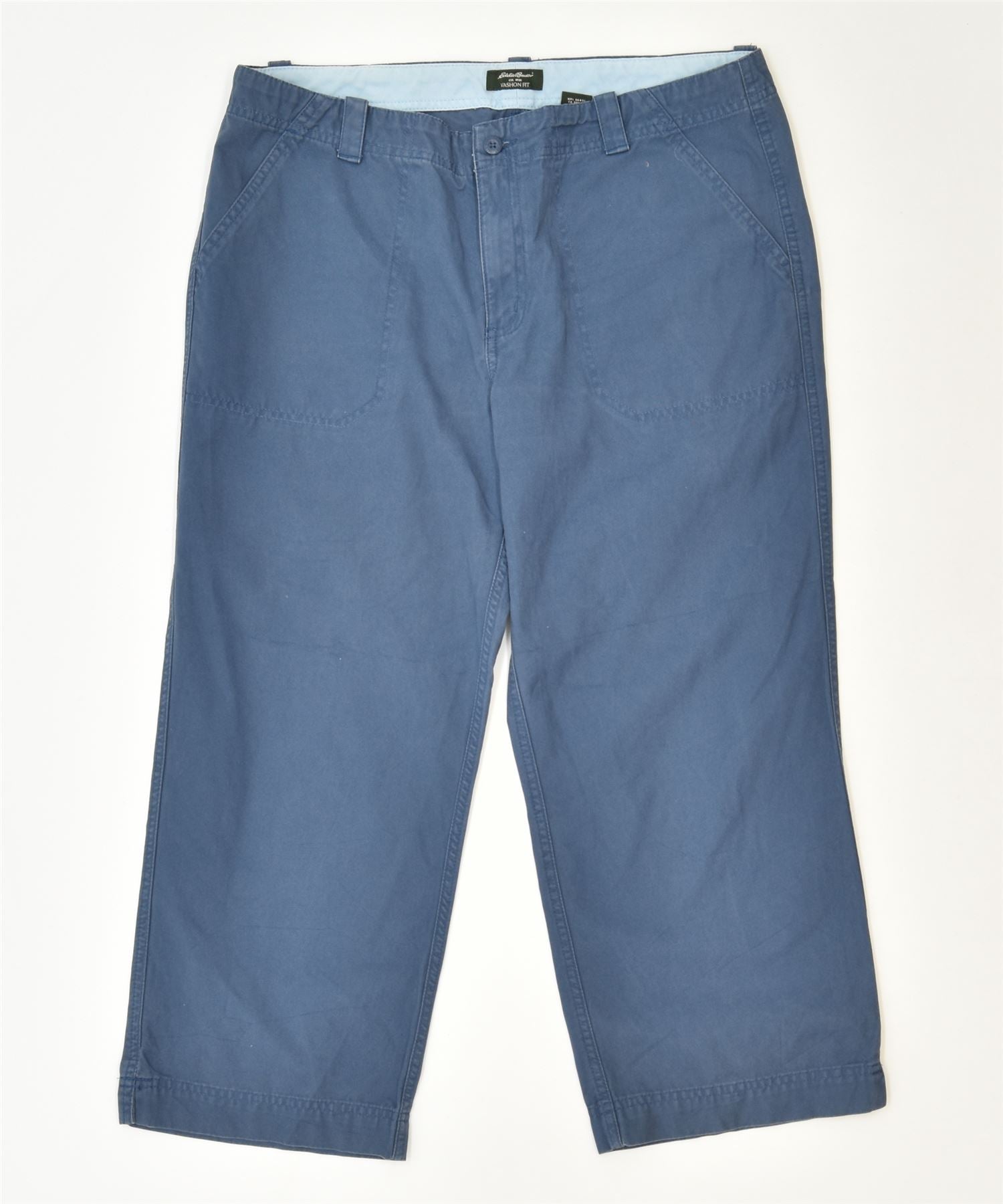 EDDIE BAUER Womens Vashon Fit Capri Trousers US 12 XL W34 L24 Blue