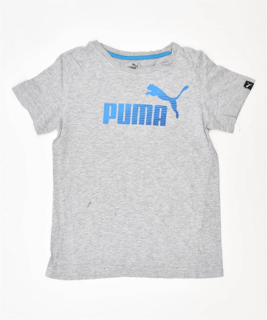 PUMA Boys Graphic T-Shirt Top 9-10 Years Grey | Vintage | Thrift | Second-Hand | Used Clothing | Messina Hembry 