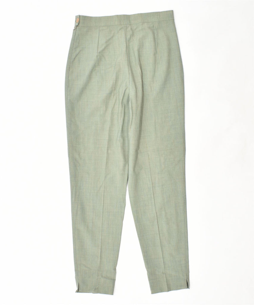 MARZOTTO Womens Tapered Suit Trousers IT 46 Large W30 L30 Green Wool | Vintage | Thrift | Second-Hand | Used Clothing | Messina Hembry 