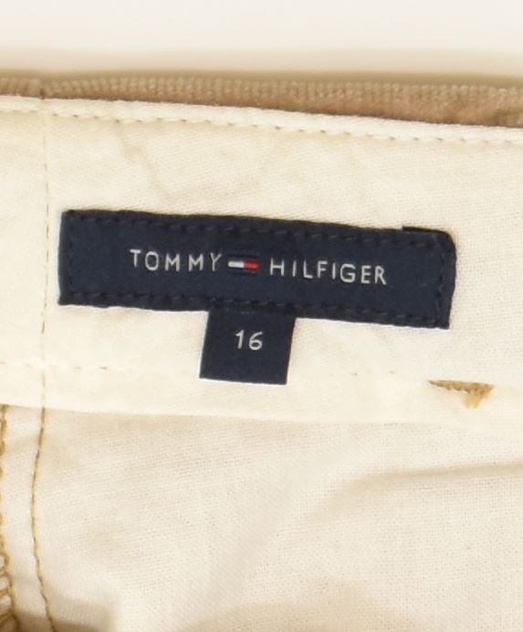 TOMMY HILFIGER Girls Slim Corduroy Trousers 15-16 Years W28 L31 Beige | Vintage | Thrift | Second-Hand | Used Clothing | Messina Hembry 