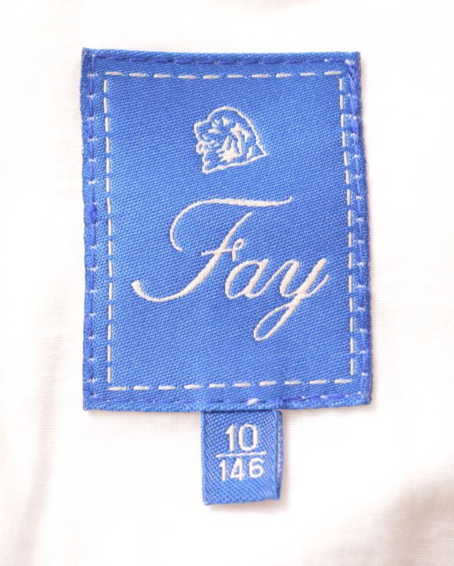 FAY Boys Harrington Jacket 9-10 Years Off White Nylon - Second Hand & Vintage Designer Clothing - Messina Hembry