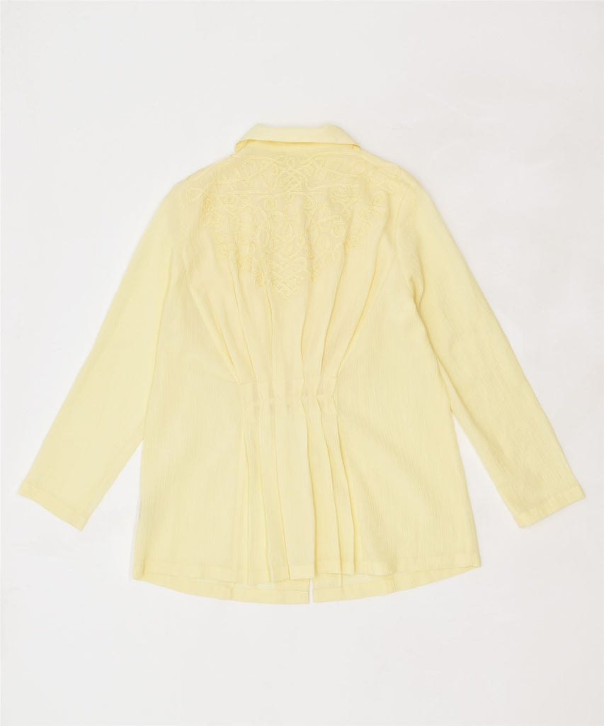 TOGETHER Womens Shirt Blouse UK 14 Large Yellow Polyester Vintage | Vintage | Thrift | Second-Hand | Used Clothing | Messina Hembry 