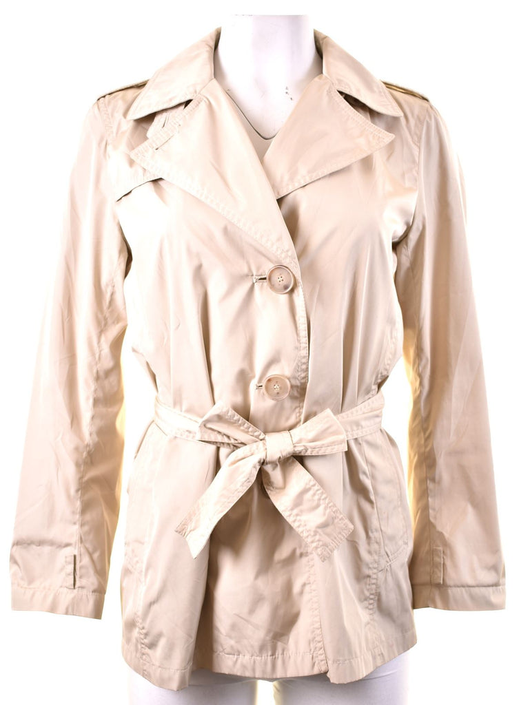 MARELLA Womens Military Jacket UK 10 Small Beige Polyester | Vintage | Thrift | Second-Hand | Used Clothing | Messina Hembry 