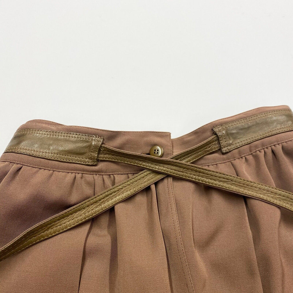 Gianni Versace Midi Wrap Skirt | Vintage Luxury High End Designer Brown VTG | Vintage Messina Hembry | Thrift | Second-Hand Messina Hembry | Used Clothing | Messina Hembry 