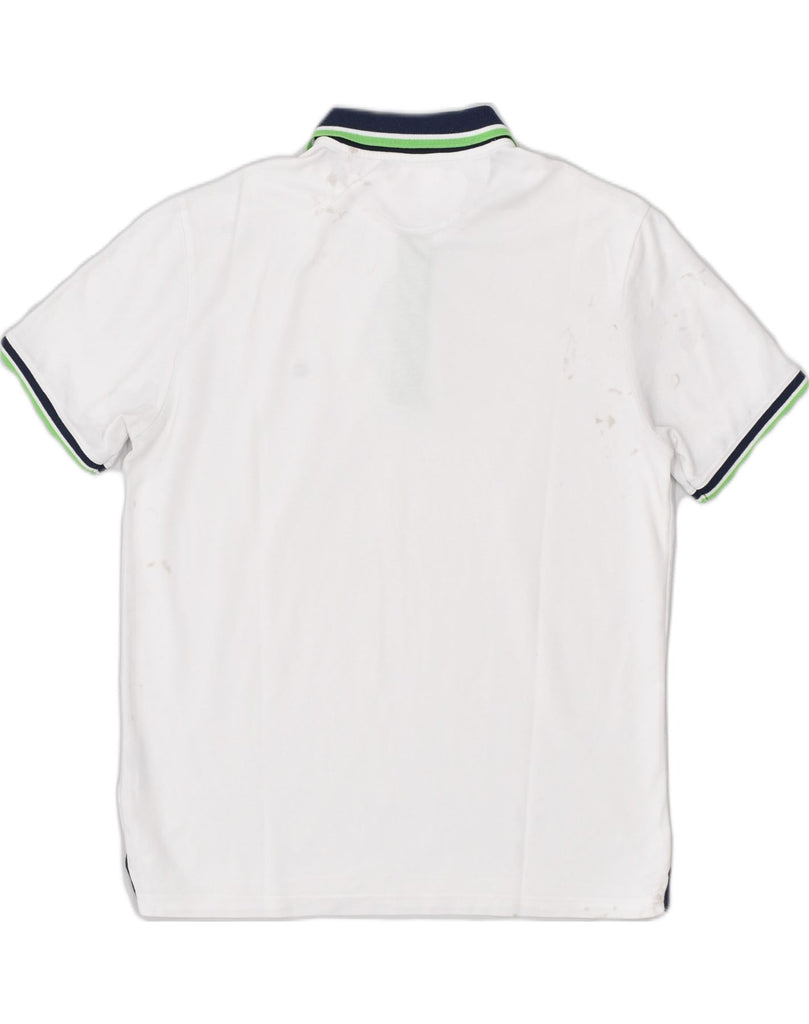 CHAMPION Mens Heritage Fit Polo Shirt Large White Cotton | Vintage | Thrift | Second-Hand | Used Clothing | Messina Hembry 