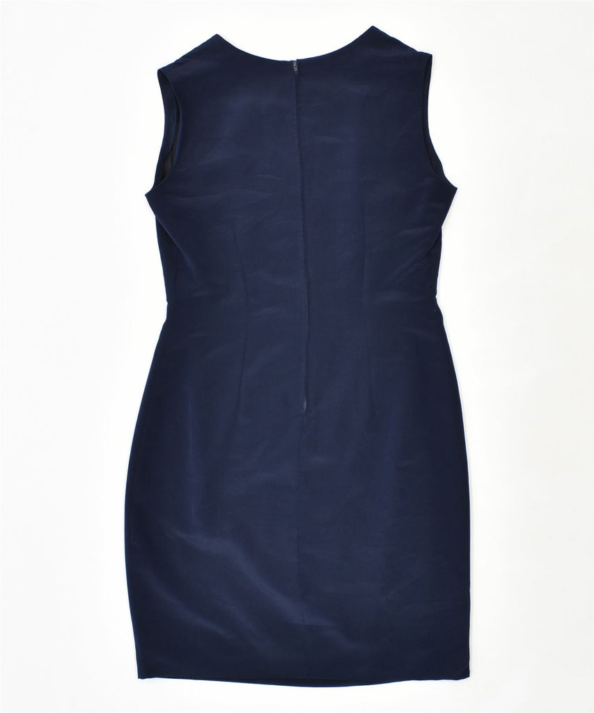 VINTAGE Womens Sheath Dress UK 14 Medium Navy Blue | Vintage | Thrift | Second-Hand | Used Clothing | Messina Hembry 