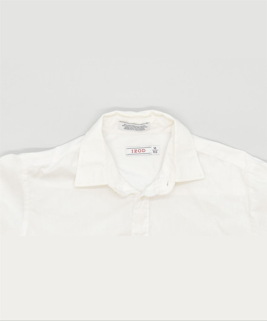 IZOD Boys Shirt 13-14 Years White Cotton Classic | Vintage | Thrift | Second-Hand | Used Clothing | Messina Hembry 