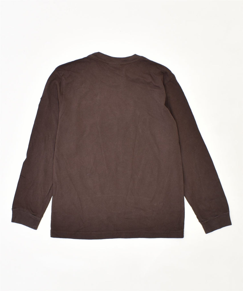 CHAMPION Boys Graphic Top Long Sleeve 9-10 Years Medium Brown Cotton | Vintage | Thrift | Second-Hand | Used Clothing | Messina Hembry 