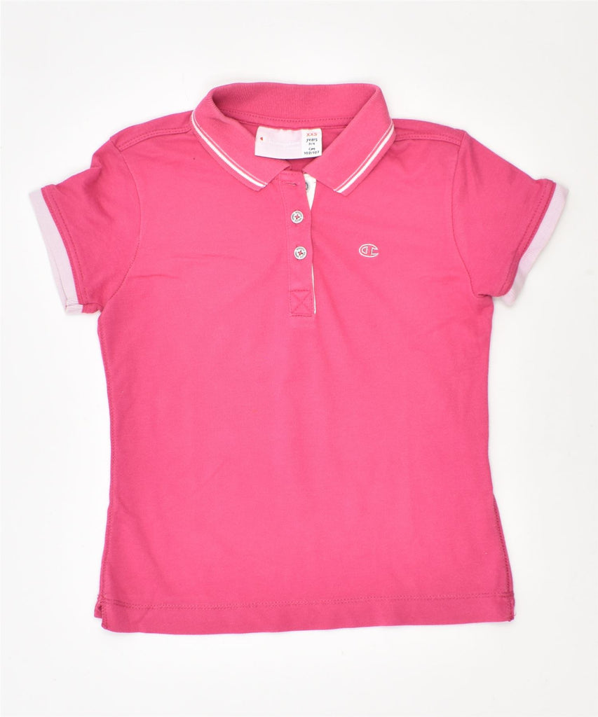 CHAMPION Girls Polo Shirt 3-4 Years Pink | Vintage | Thrift | Second-Hand | Used Clothing | Messina Hembry 