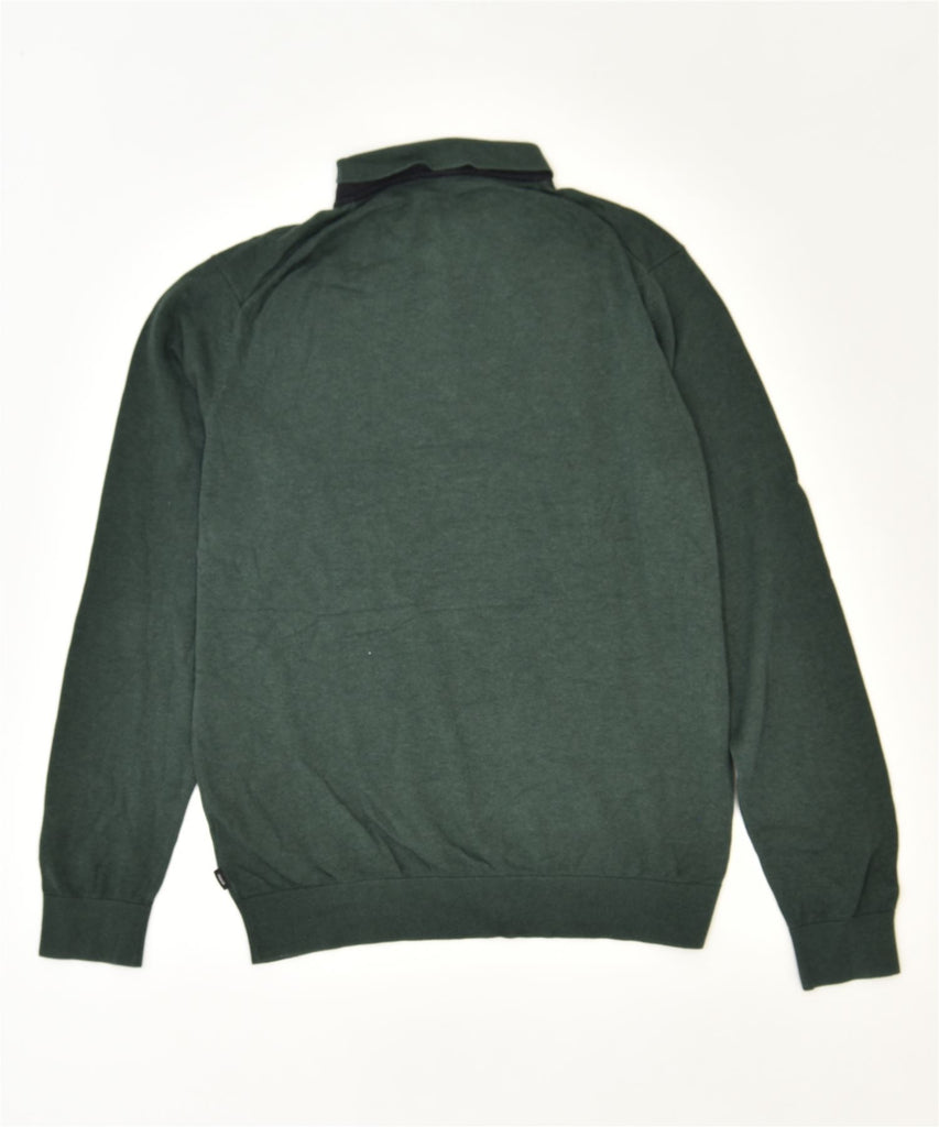 JACK & JONES Mens Polo Neck Jumper Sweater Small Green | Vintage | Thrift | Second-Hand | Used Clothing | Messina Hembry 