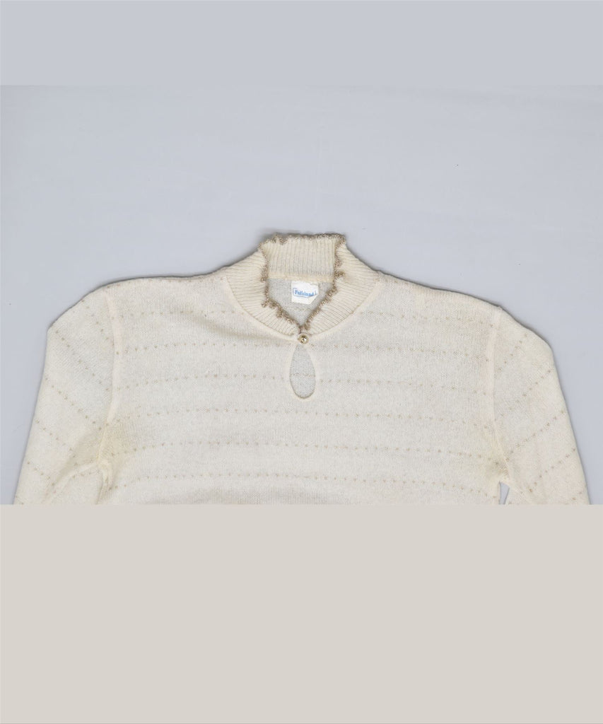 FALKLAND Womens Turtle Neck Jumper Sweater UK 14 Medium Off White Vintage | Vintage | Thrift | Second-Hand | Used Clothing | Messina Hembry 