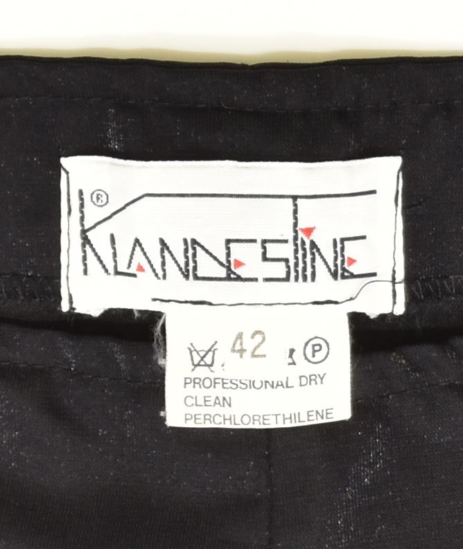 KLANDESTINE Womens Casual Shorts IT 42 Medium W27 Black Vintage | Vintage | Thrift | Second-Hand | Used Clothing | Messina Hembry 