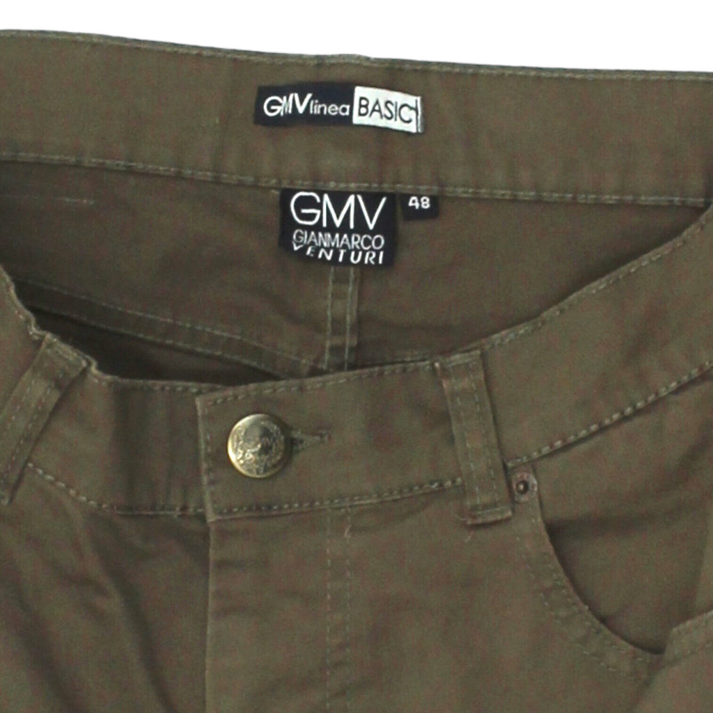 Gian Marco Venturi Mens Green Chino Trousers | Vintage High End Designer VTG | Vintage Messina Hembry | Thrift | Second-Hand Messina Hembry | Used Clothing | Messina Hembry 