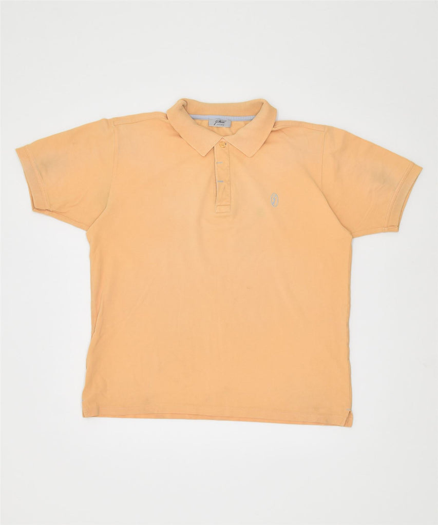 GATTIUOUI Mens Polo Shirt Large Yellow Cotton Vintage | Vintage | Thrift | Second-Hand | Used Clothing | Messina Hembry 