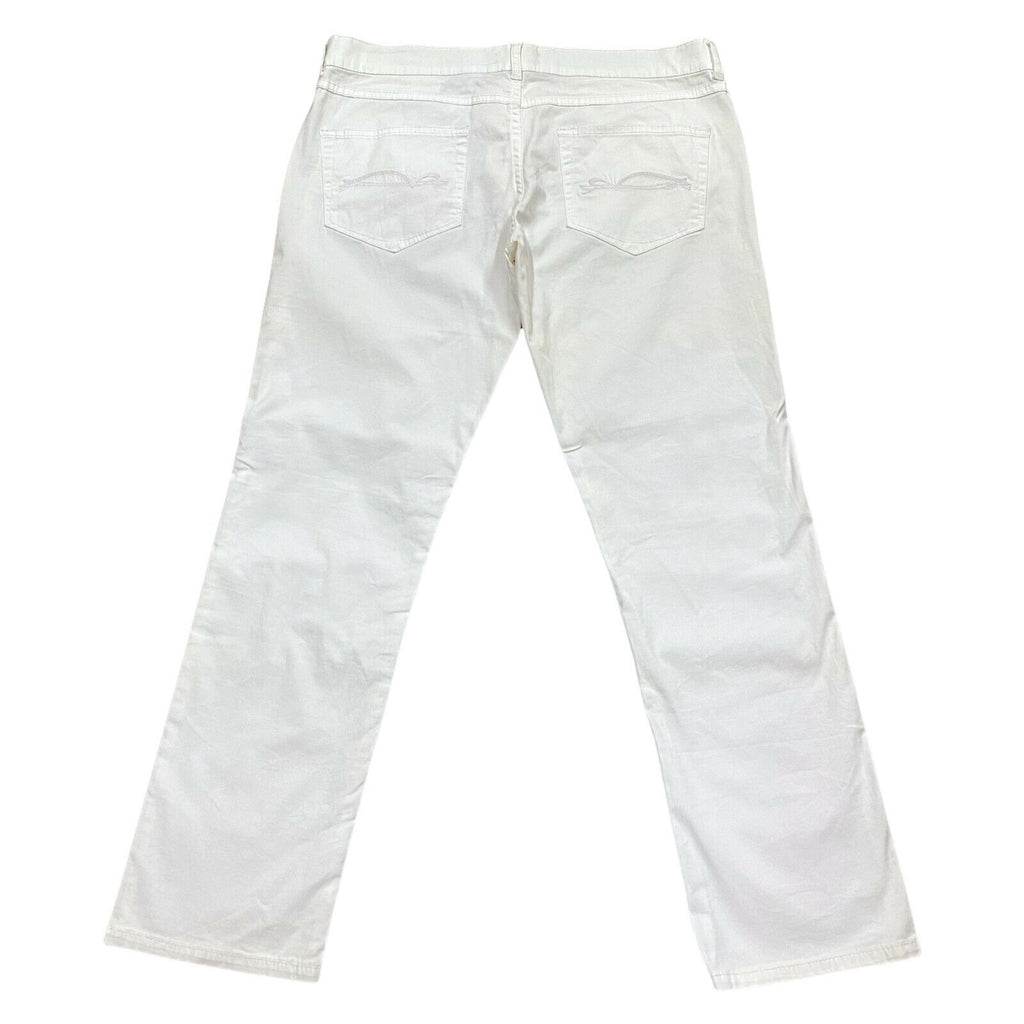 Max & Co. Women's Chino Trousers | Vintage Luxury High End Designer White GB 14 | Vintage Messina Hembry | Thrift | Second-Hand Messina Hembry | Used Clothing | Messina Hembry 