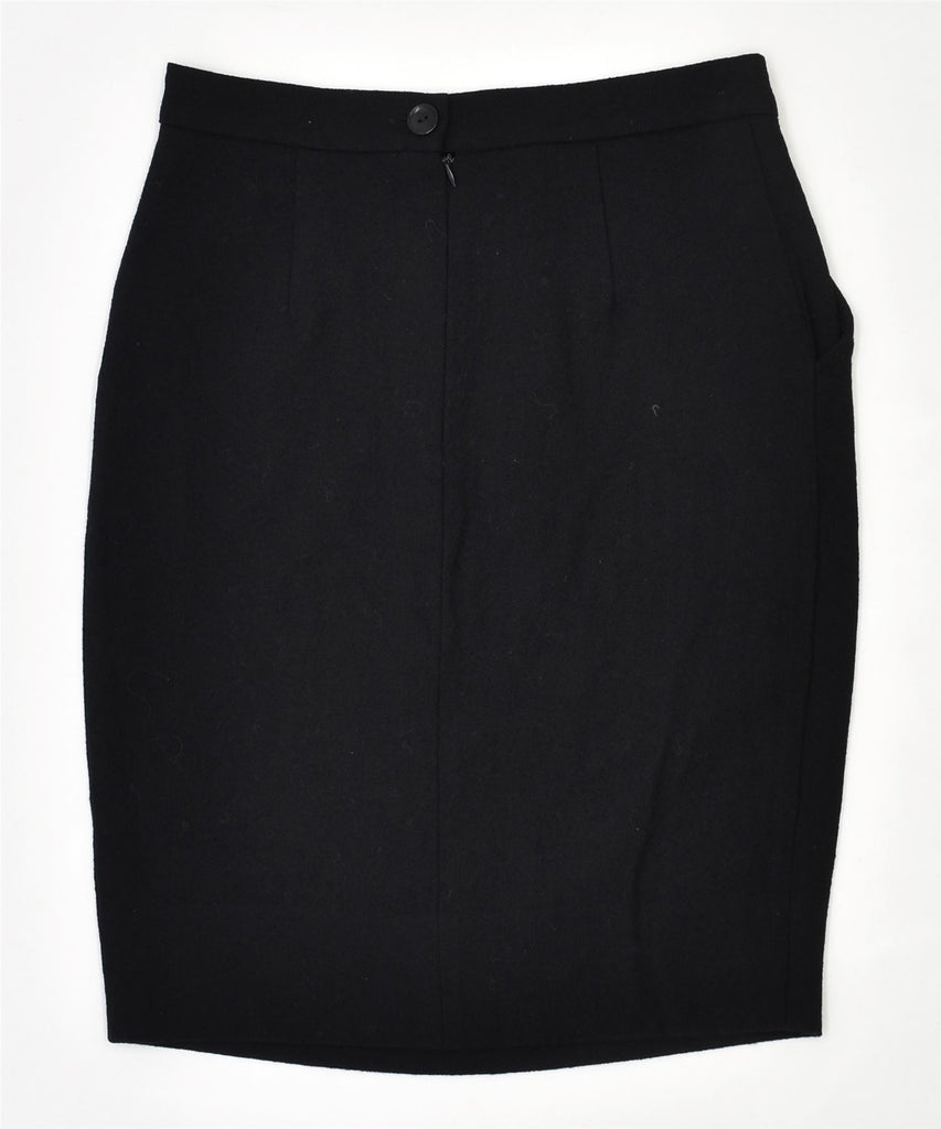 LUISA SPAGNOLI Womens Pencil Skirt IT 40 Small W26 Black Wool | Vintage | Thrift | Second-Hand | Used Clothing | Messina Hembry 