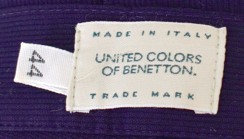 UNITED COLORS OF BENETTON Womens A-Line Skirt IT 44 Medium W28 Navy Blue | Vintage | Thrift | Second-Hand | Used Clothing | Messina Hembry 