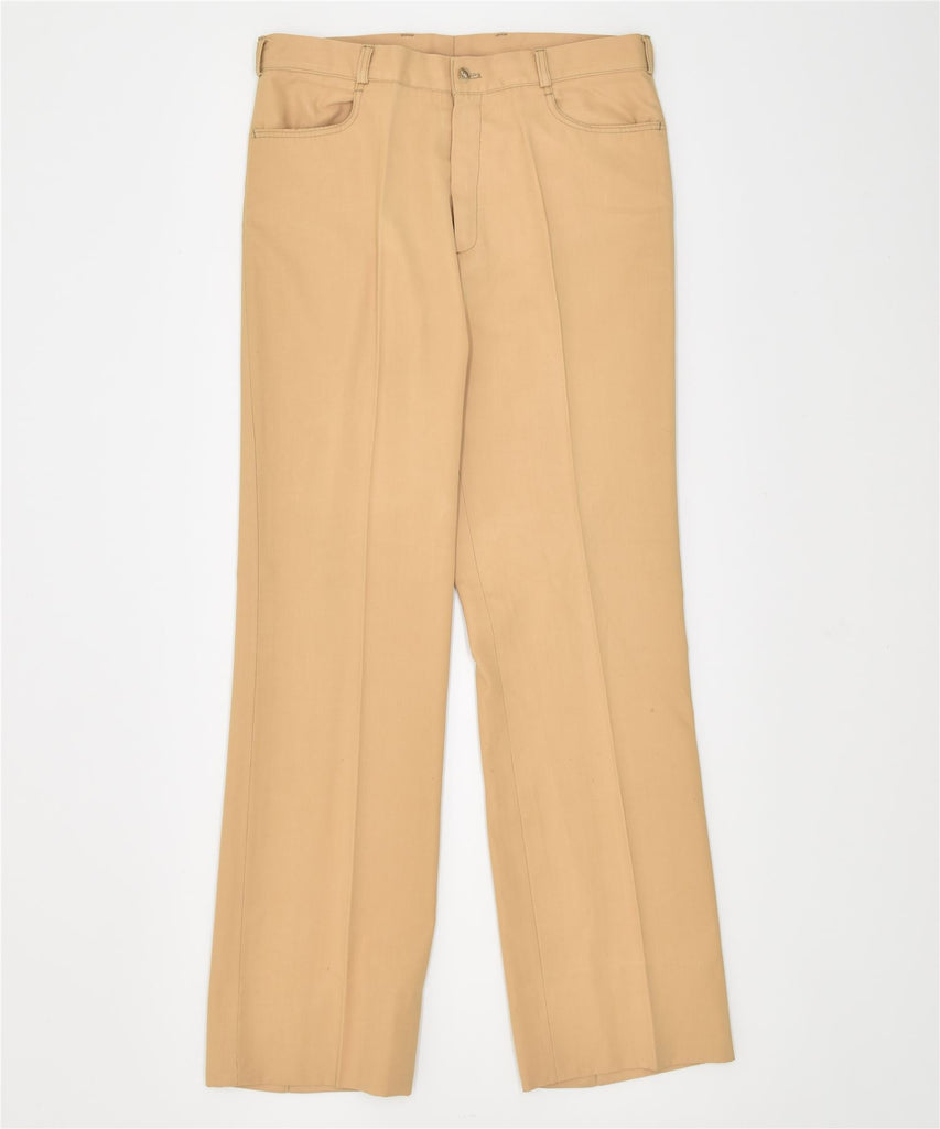 VINTAGE Womens Straight Casual Trousers W34 L32 Beige | Vintage | Thrift | Second-Hand | Used Clothing | Messina Hembry 