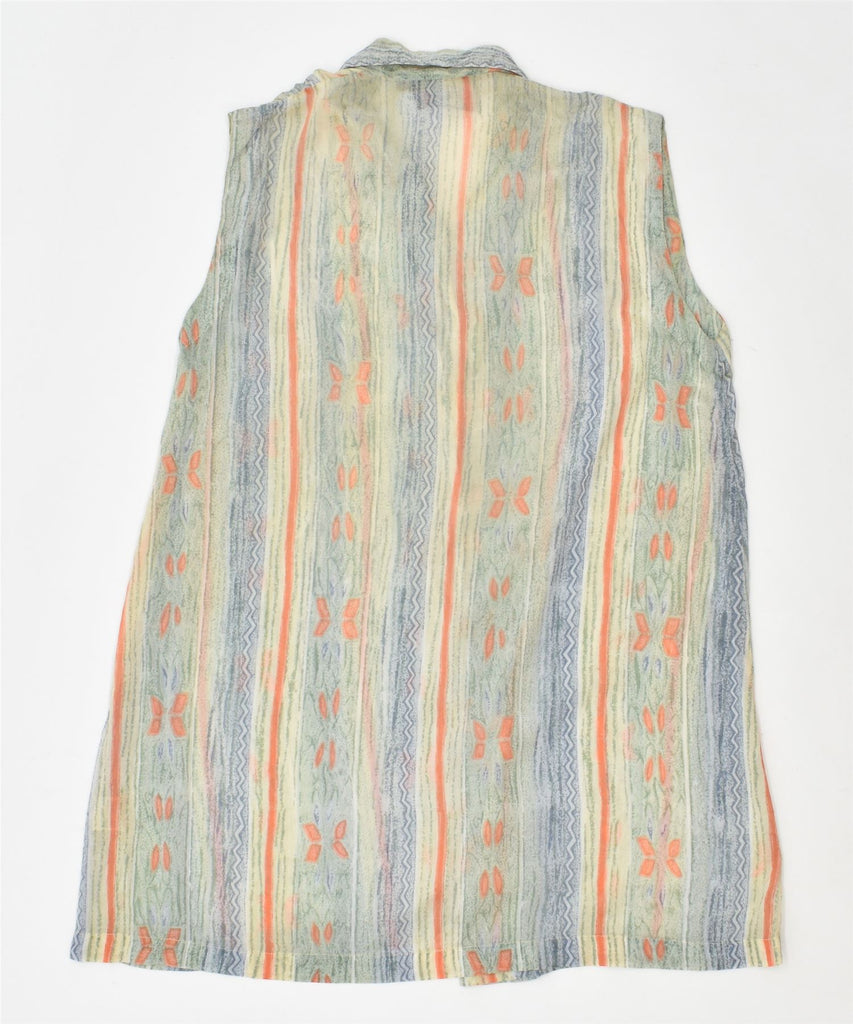 BINDIYA Womens Sleeveless Blouse Top UK 16 Large Multicoloured Viscose | Vintage | Thrift | Second-Hand | Used Clothing | Messina Hembry 