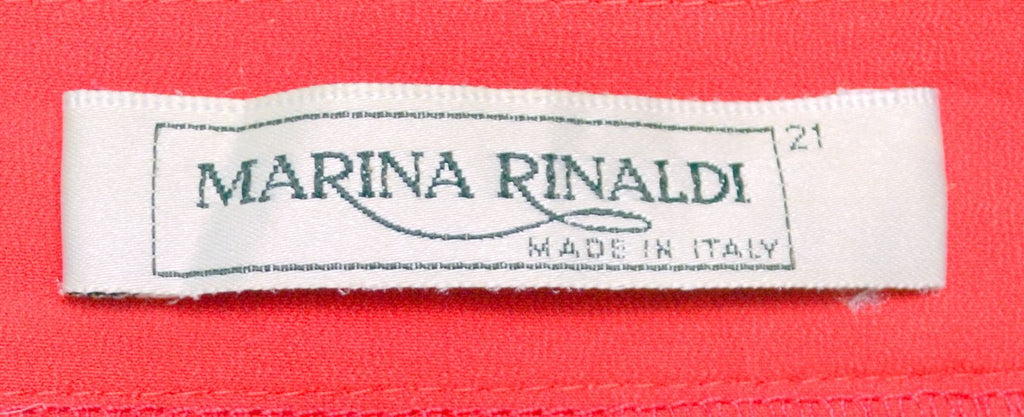 MARINA RINALDI Womens A-Line Skirt Size 21 Medium W32 Red Cotton | Vintage | Thrift | Second-Hand | Used Clothing | Messina Hembry 