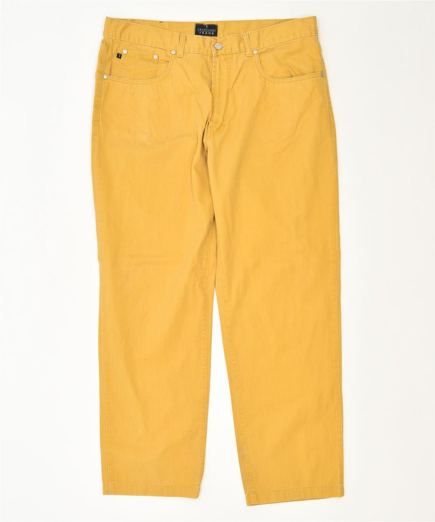 TRUSSARDI Womens Straight Casual Trousers W40 L31 Yellow Cotton | Vintage | Thrift | Second-Hand | Used Clothing | Messina Hembry 