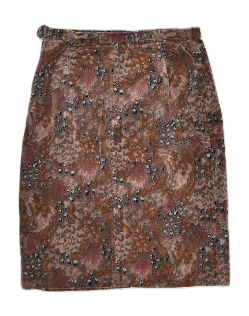 VINTAGE Womens Straight Skirt W26 Small Brown Floral | Vintage | Thrift | Second-Hand | Used Clothing | Messina Hembry 