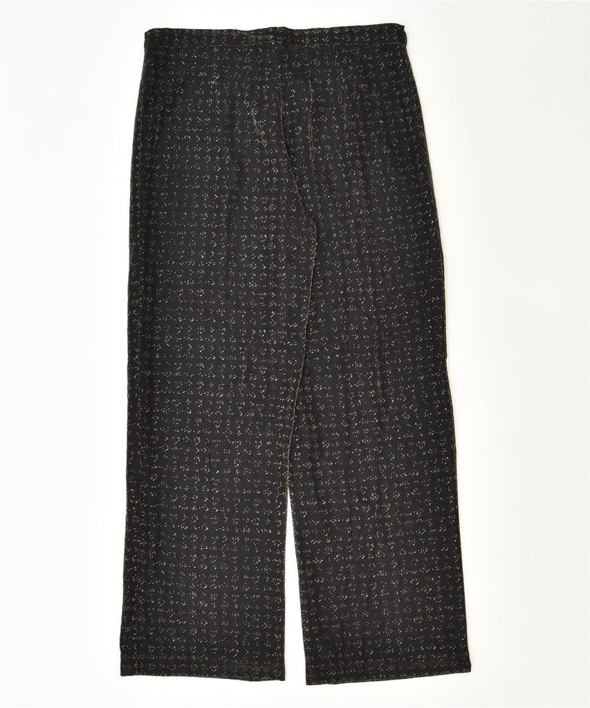 VINTAGE Womens Straight Suit Trousers W32 L29 Black Geometric Classic | Vintage | Thrift | Second-Hand | Used Clothing | Messina Hembry 