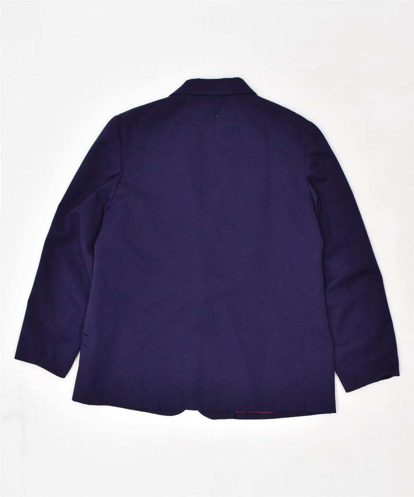 VINTAGE Womens 1 Button Blazer Jacket UK 16 Large Purple Polyester | Vintage | Thrift | Second-Hand | Used Clothing | Messina Hembry 
